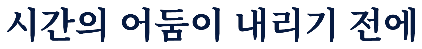 시간의 어둠이 내리기 전에